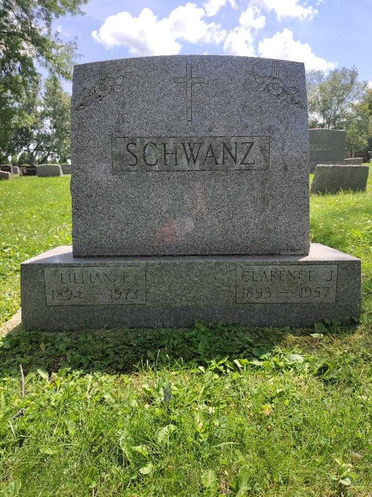 Clarence J. Schwanz's grave. Photo 1