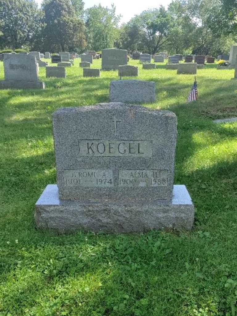 Jerome A. Koegel's grave. Photo 3