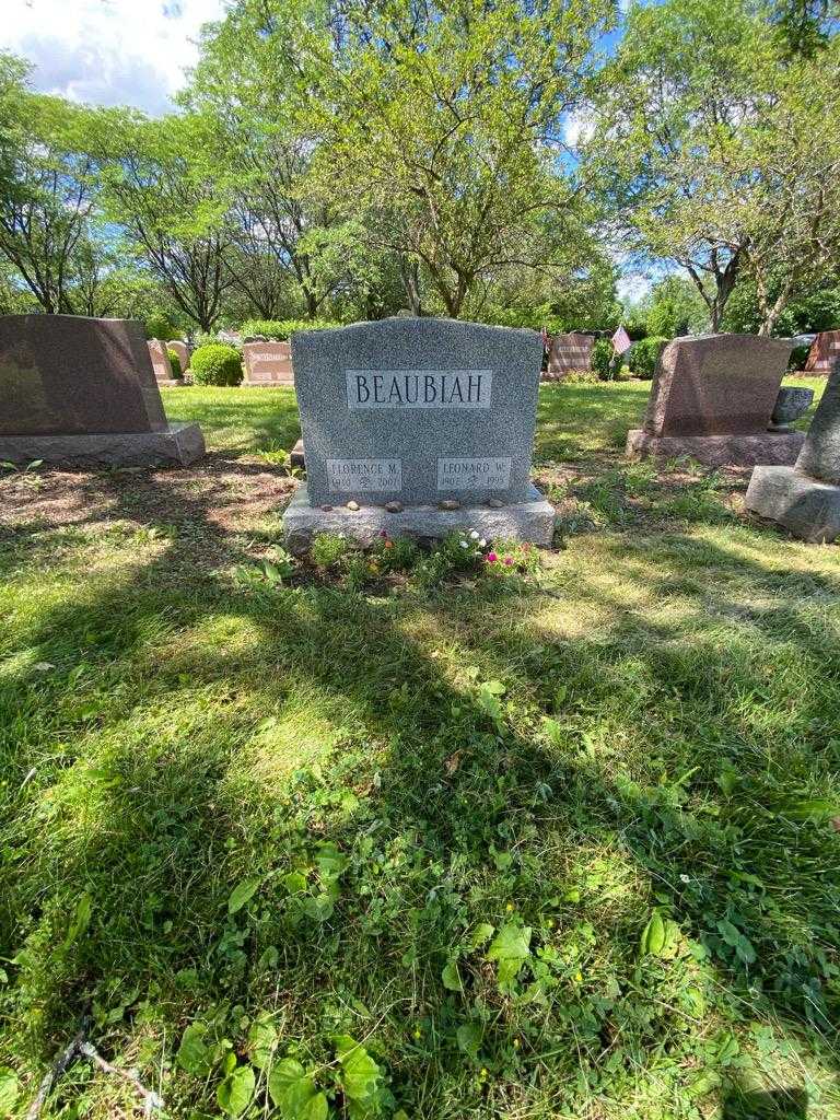 Florence M. Beaubiah's grave. Photo 1