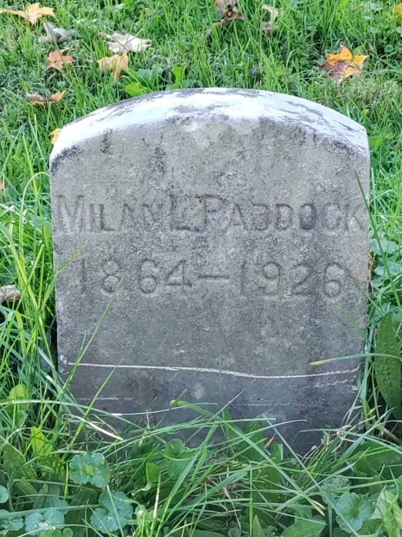 Milan L. Paddock's grave. Photo 3
