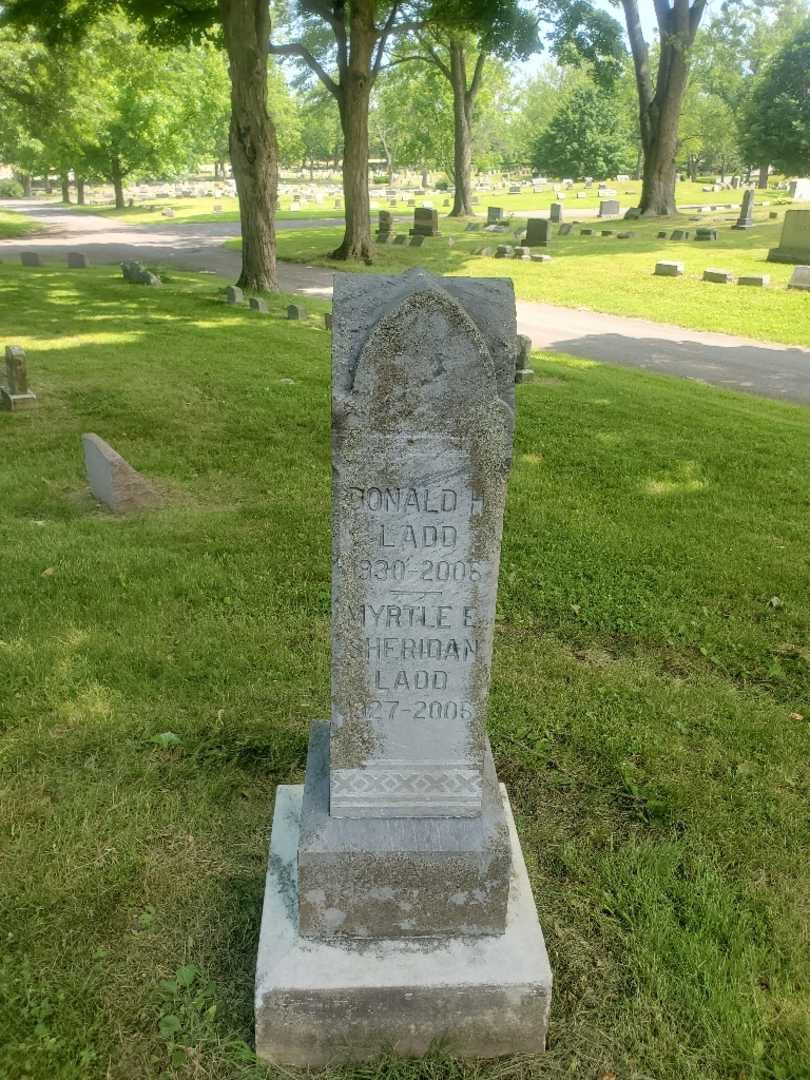 Myrtle E. Sheridan Ladd's grave. Photo 2