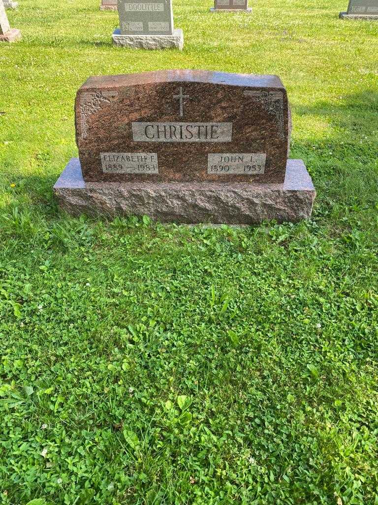 Elizabeth F. Christie's grave. Photo 2