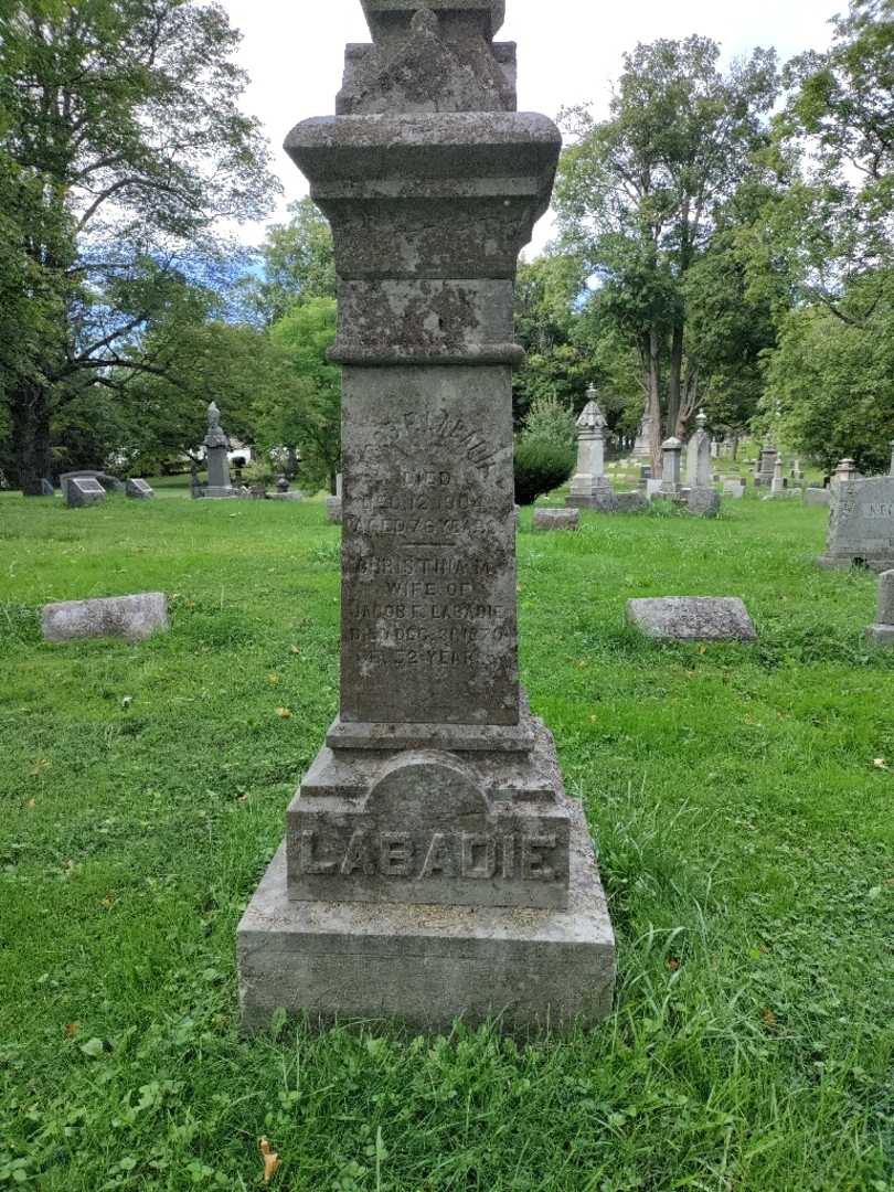 Jacob F. Labadie's grave. Photo 2