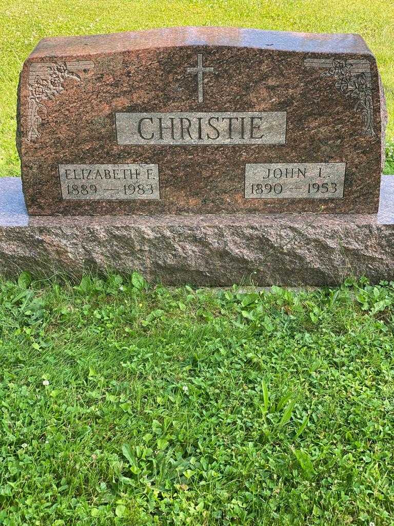 Elizabeth F. Christie's grave. Photo 3
