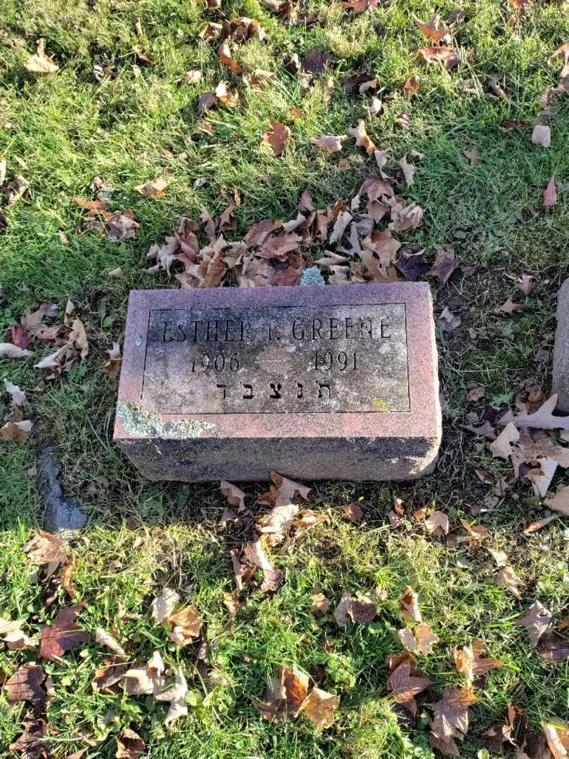 Esther L. Greene's grave. Photo 2