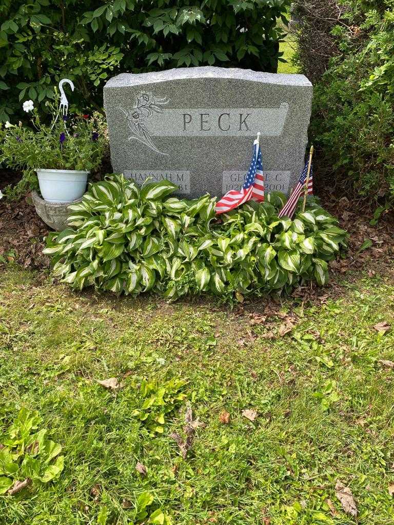Hannah M. Peck's grave. Photo 2