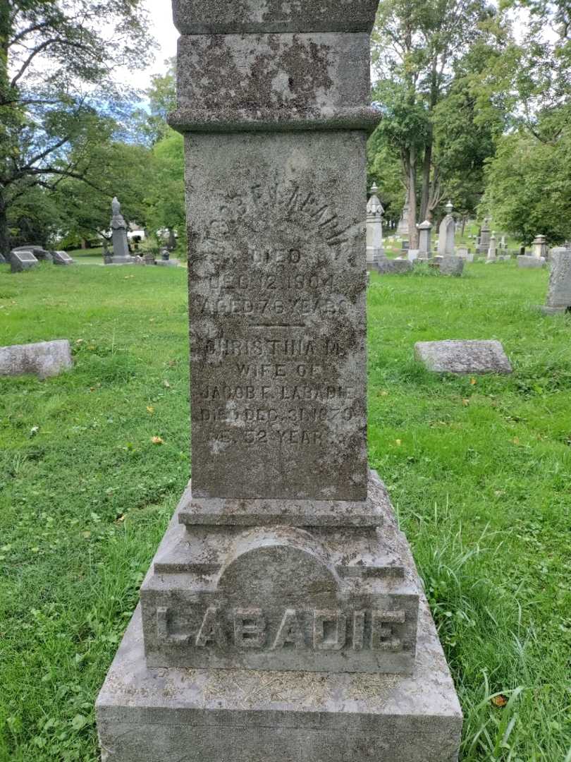 Jacob F. Labadie's grave. Photo 4