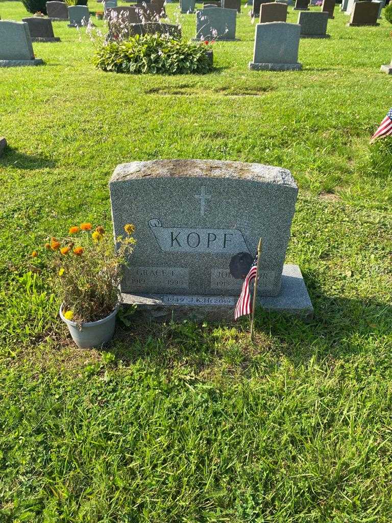 John S. Kopf Junior's grave. Photo 3