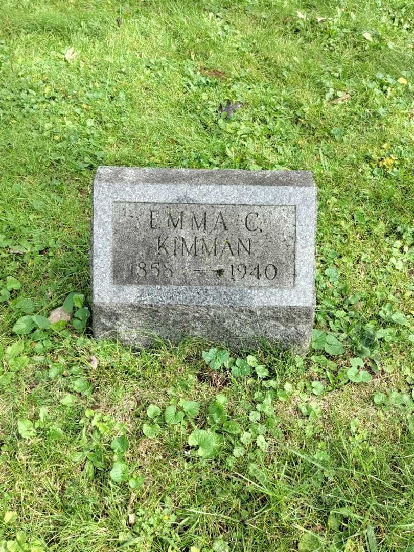 Emma C. Kimman's grave. Photo 2