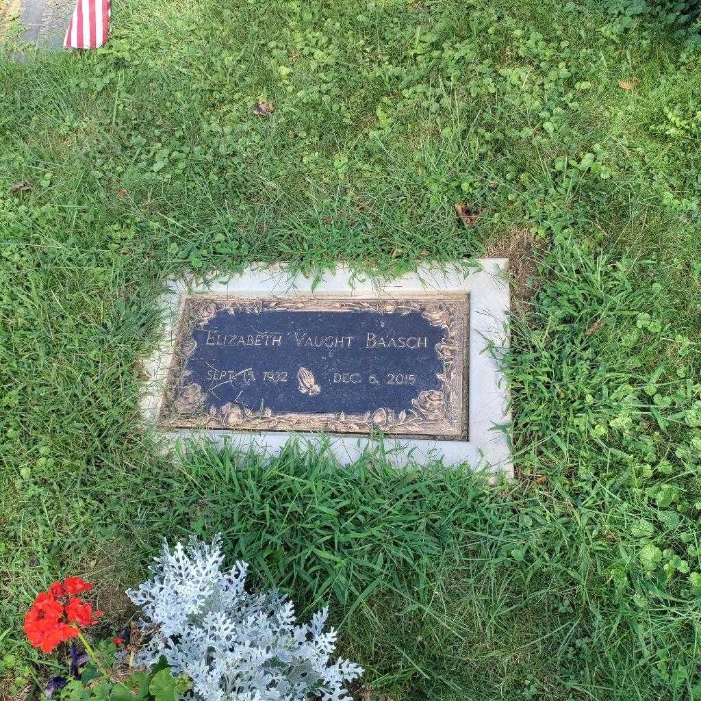 Elizabeth Vaught Baasch's grave. Photo 1