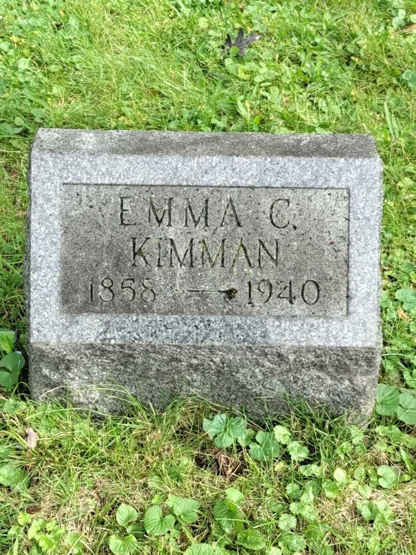 Emma C. Kimman's grave. Photo 3