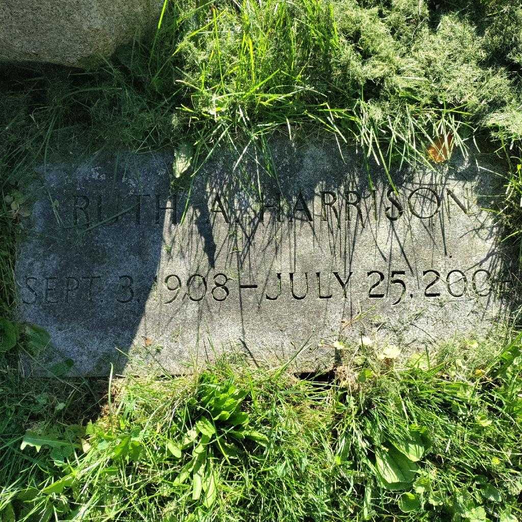 Ruth A. Clark Harrison's grave. Photo 1