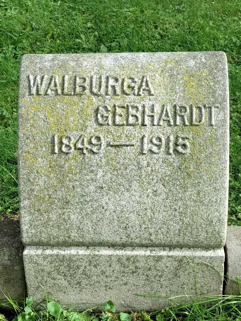 Walburga Gebhardt's grave. Photo 3