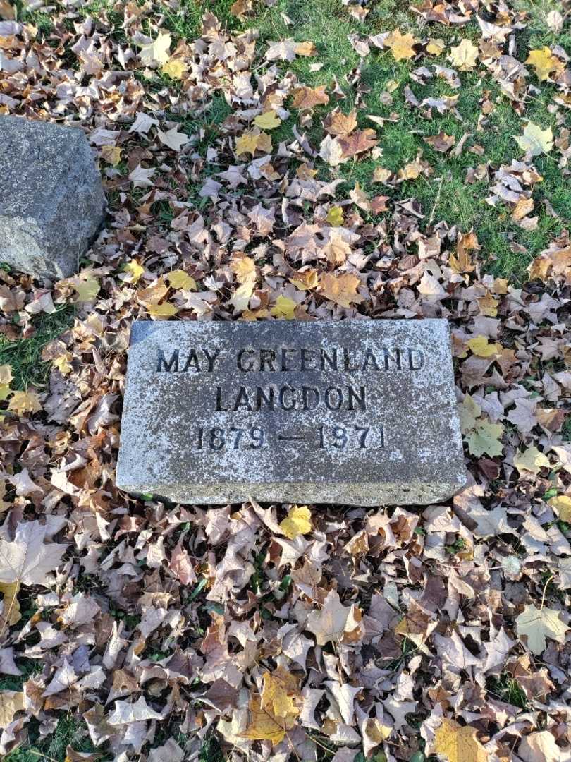May Langdon's grave. Photo 2