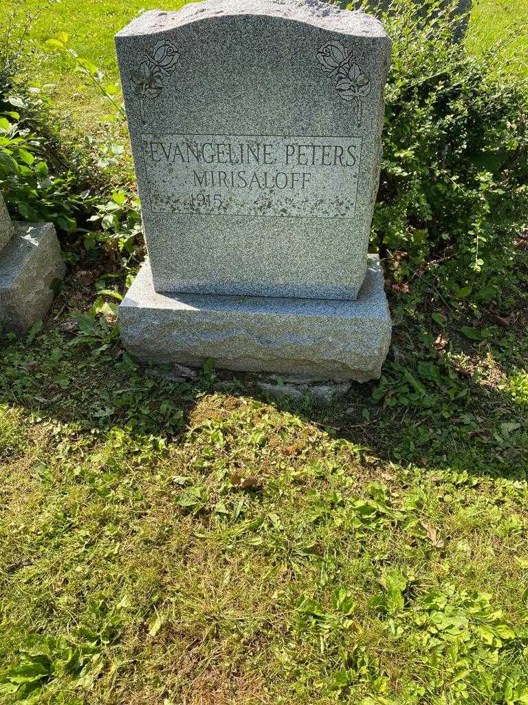 Evangeline Peters Mirisaloff's grave. Photo 2