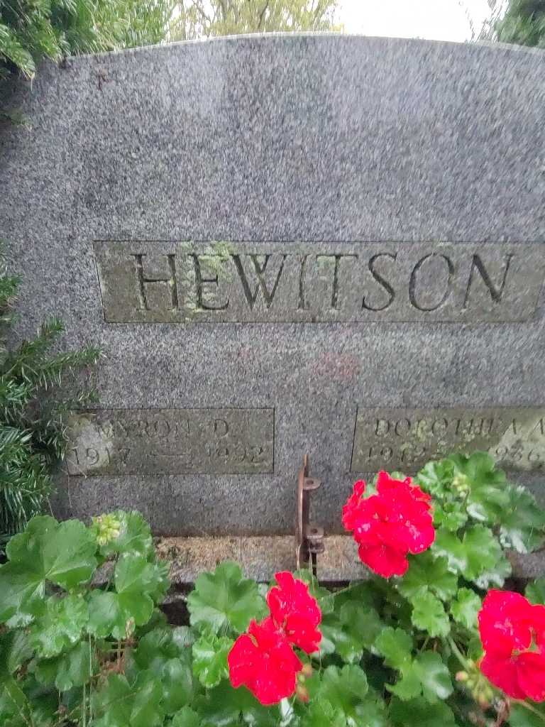 Myron Hewitson's grave. Photo 5