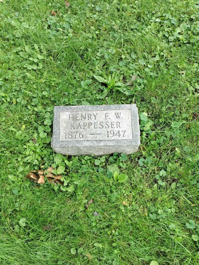 Henry F. W Kappesser's grave. Photo 2