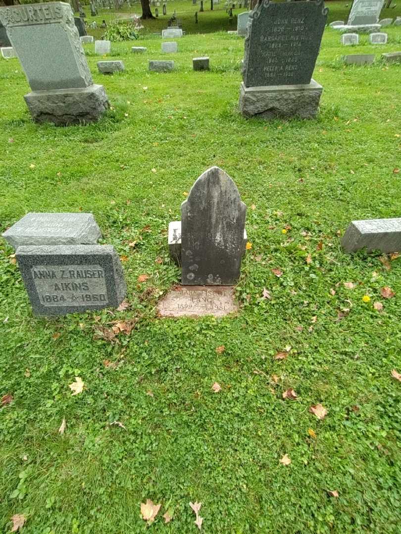 Mary V. Fiscoe Lang's grave. Photo 1