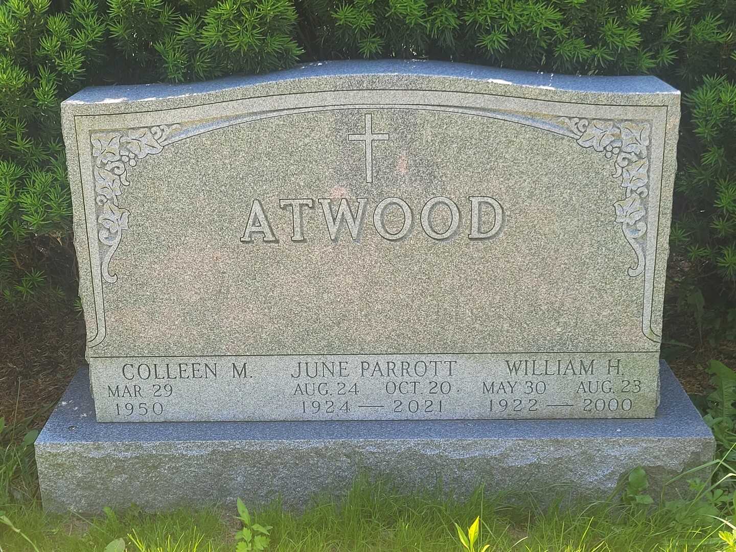 June Alberta Atwood Parrott's grave. Photo 2