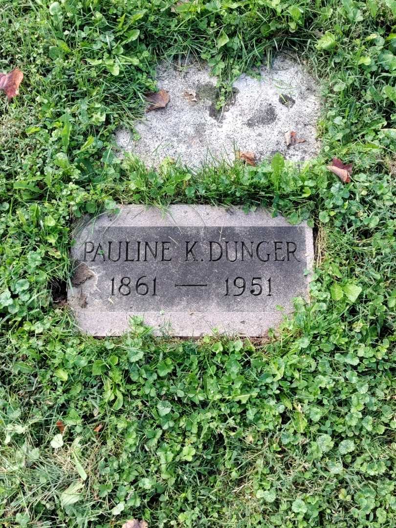 Pauline Krebs Dunger's grave. Photo 3