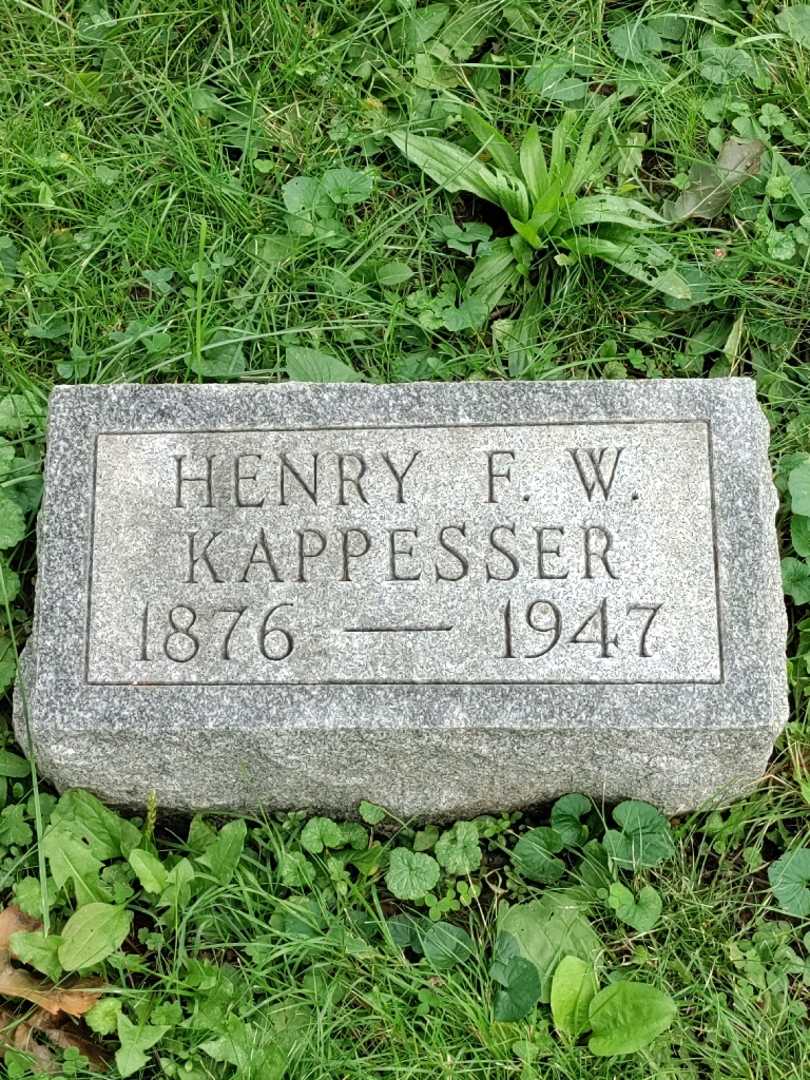 Henry F. W Kappesser's grave. Photo 3