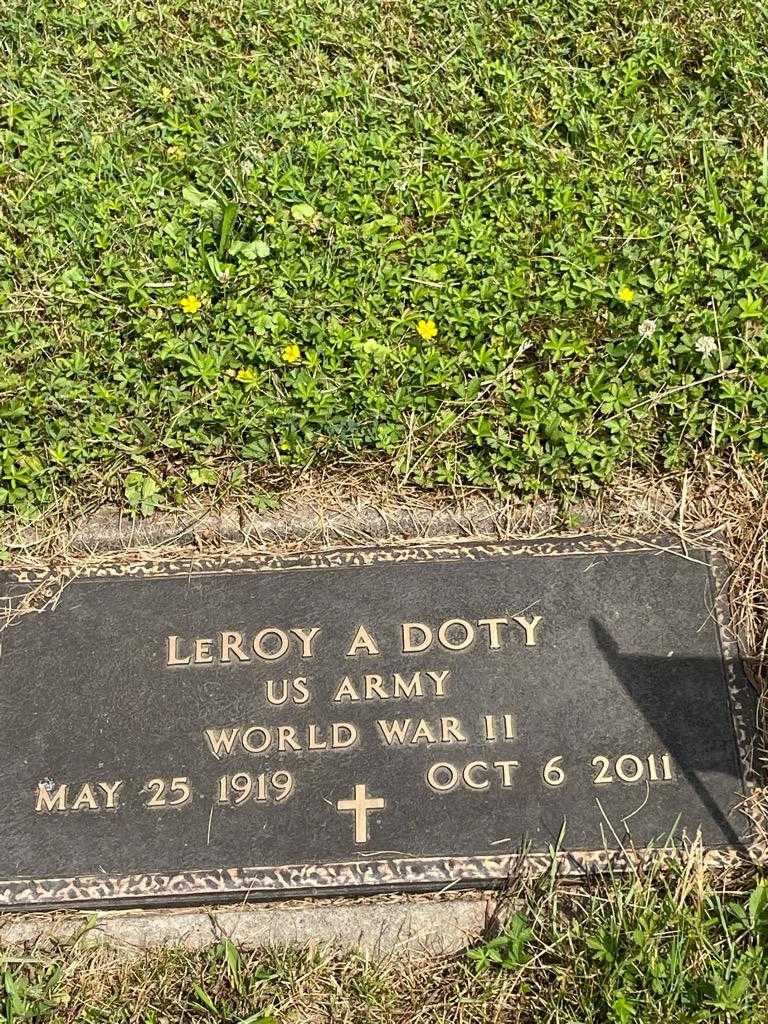 LeRoy A. Doty's grave. Photo 3