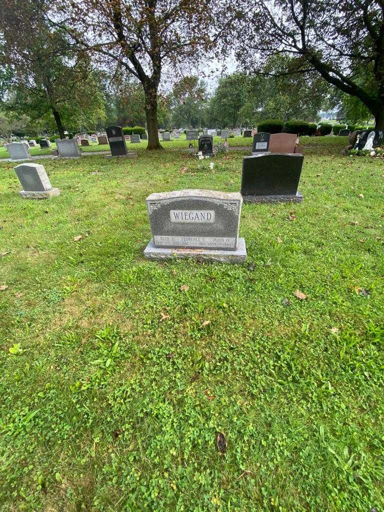 Florence E. Wiegand's grave. Photo 1