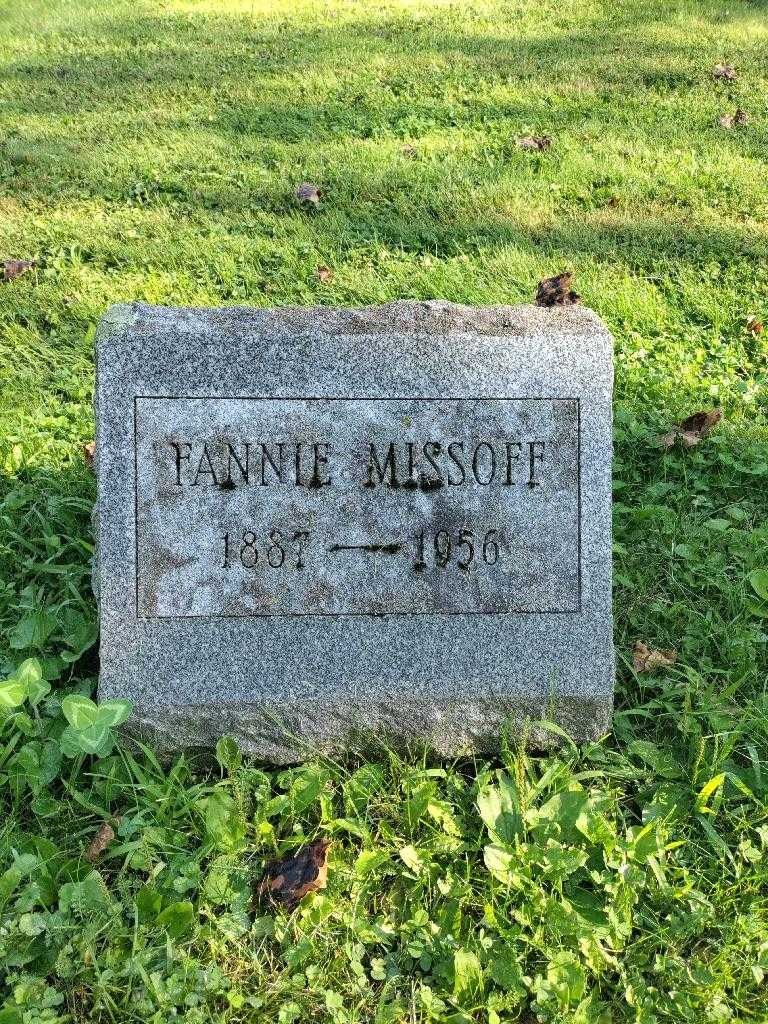 Fannie Missoff's grave. Photo 2