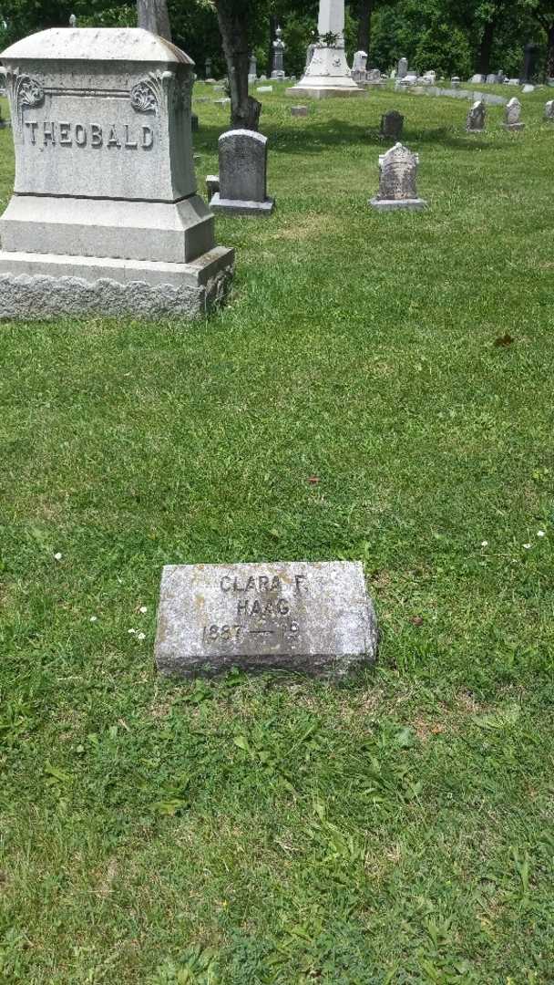 Clara F. Haag's grave. Photo 2