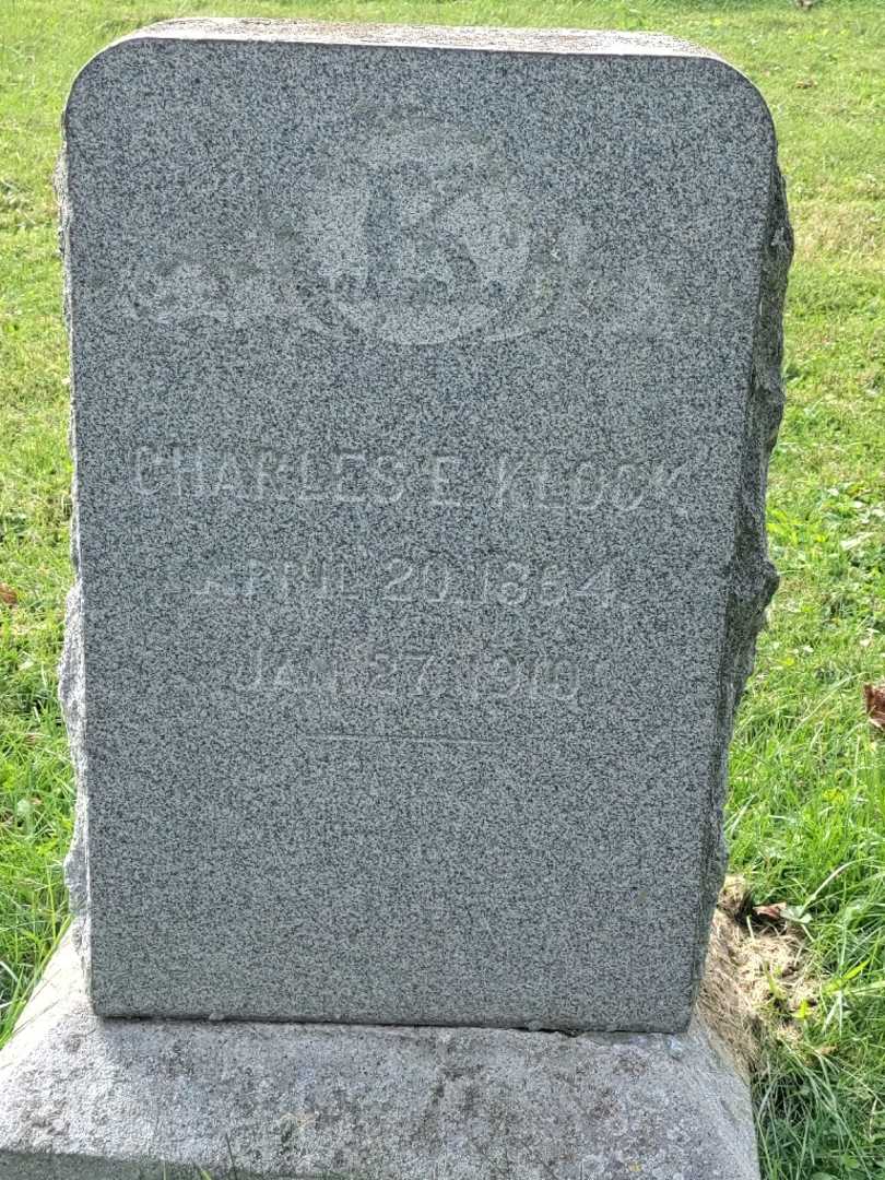 Charles E. Klock's grave. Photo 3