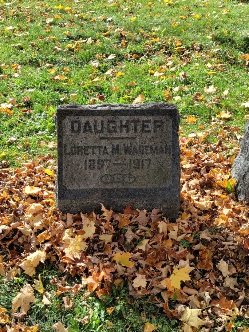 Loretta M. Wageman's grave. Photo 3