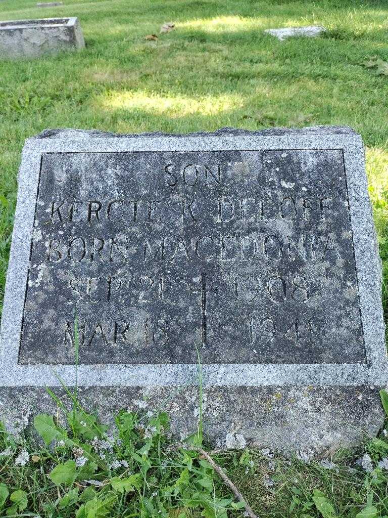 Kercte K. Deloff's grave. Photo 2