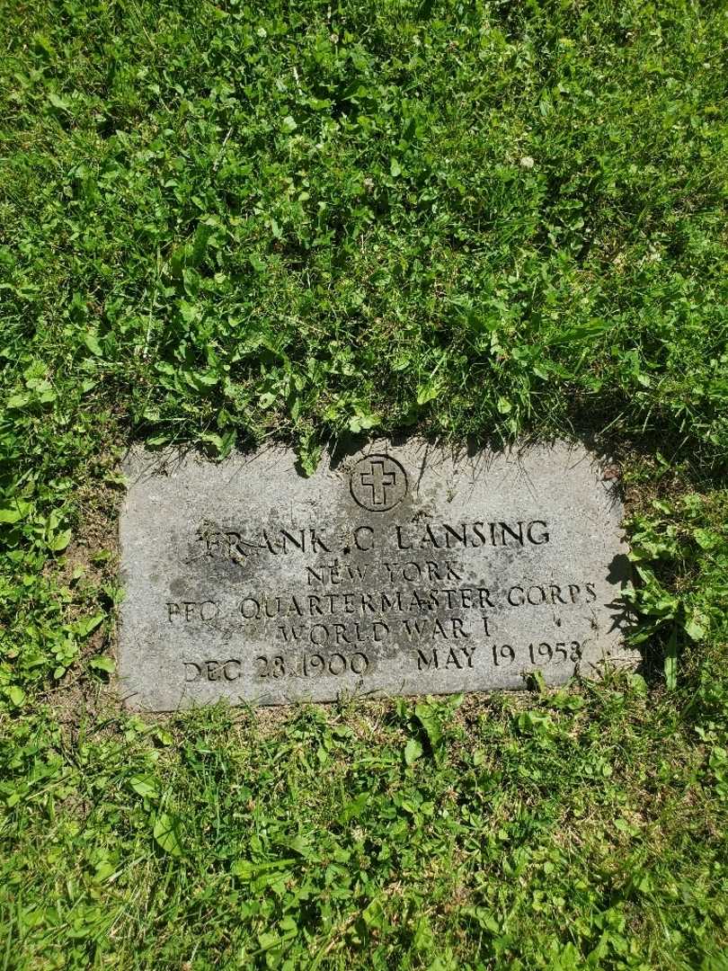 Frank C. Lansing Senior's grave. Photo 4