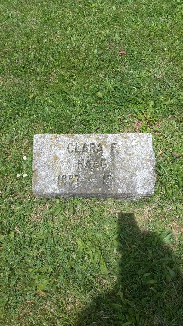 Clara F. Haag's grave. Photo 3