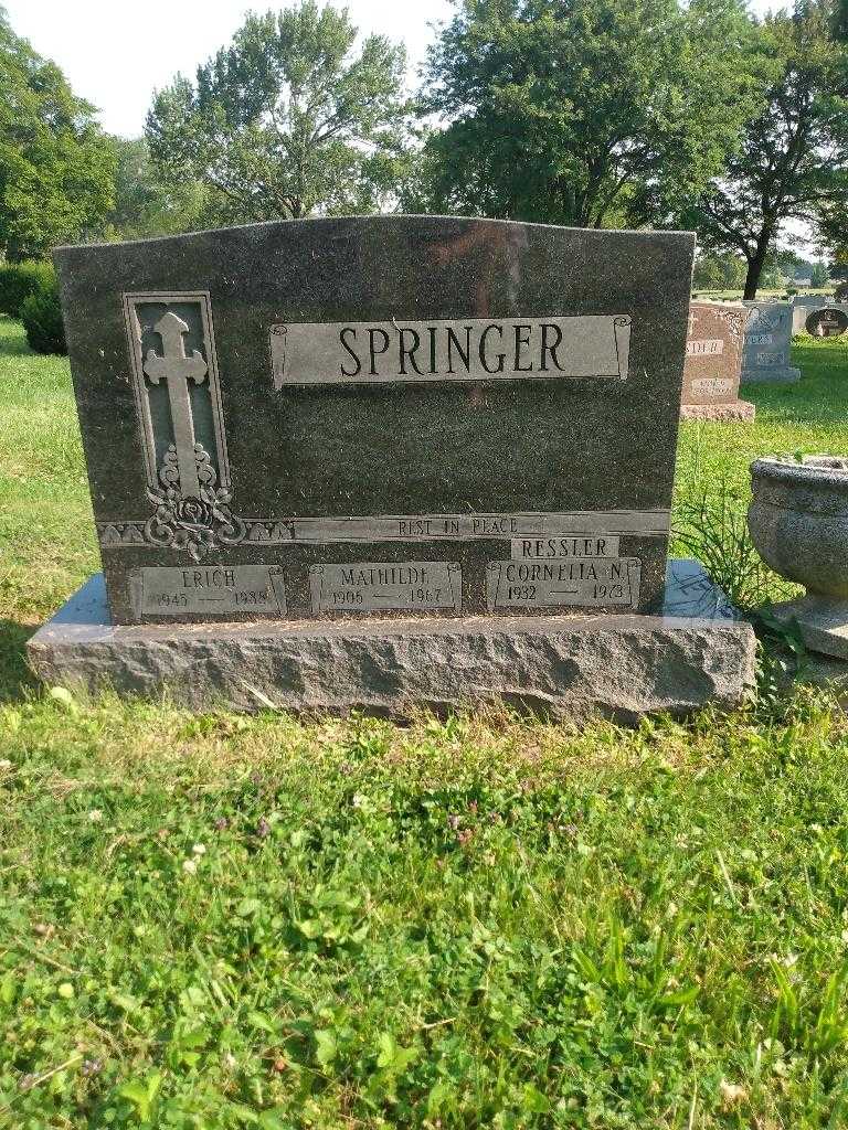 Cornelia N. Ressler Springer's grave. Photo 2