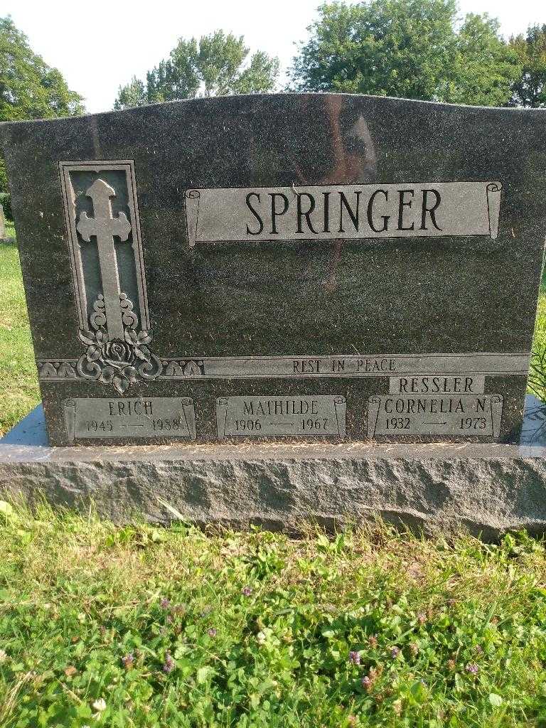Cornelia N. Ressler Springer's grave. Photo 3