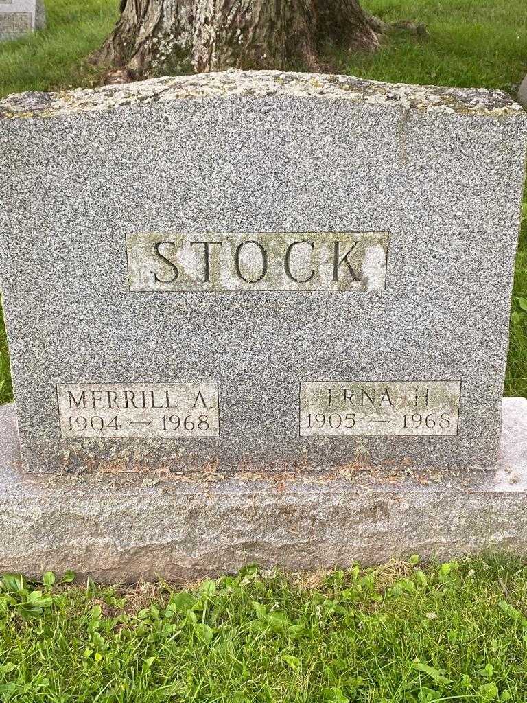 Merrill A. Stock's grave. Photo 3