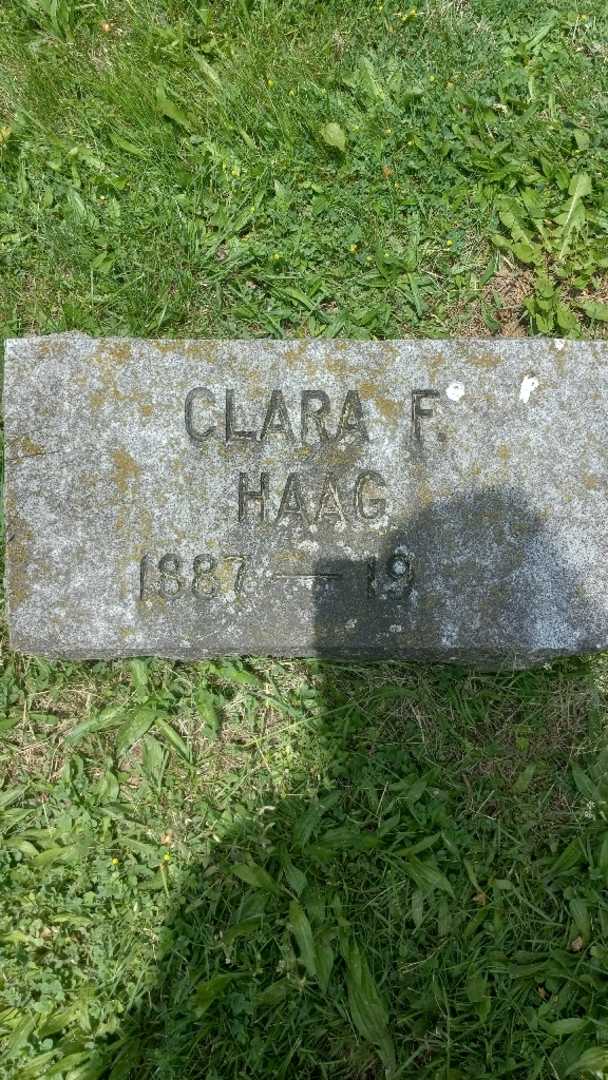 Clara F. Haag's grave. Photo 4