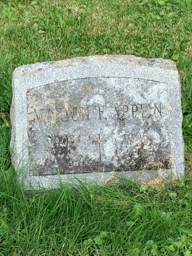 Marion F. Applin's grave. Photo 3