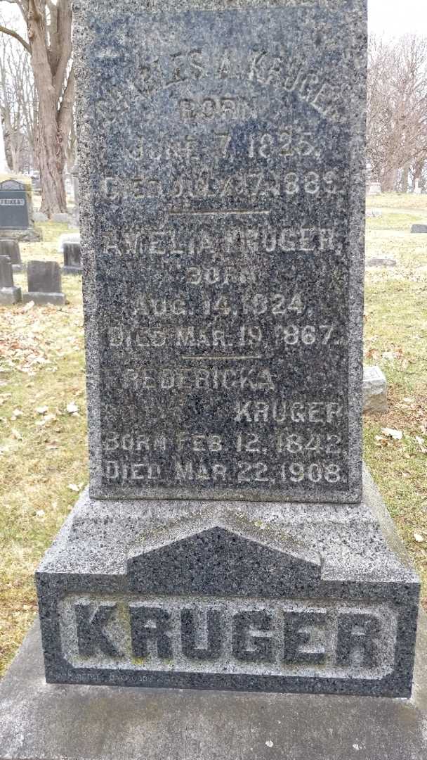 Amelia Kruger's grave. Photo 3