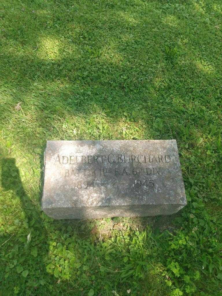 Adelbert C. Burchard's grave. Photo 2