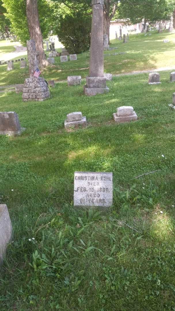 Christina Kohl's grave. Photo 2