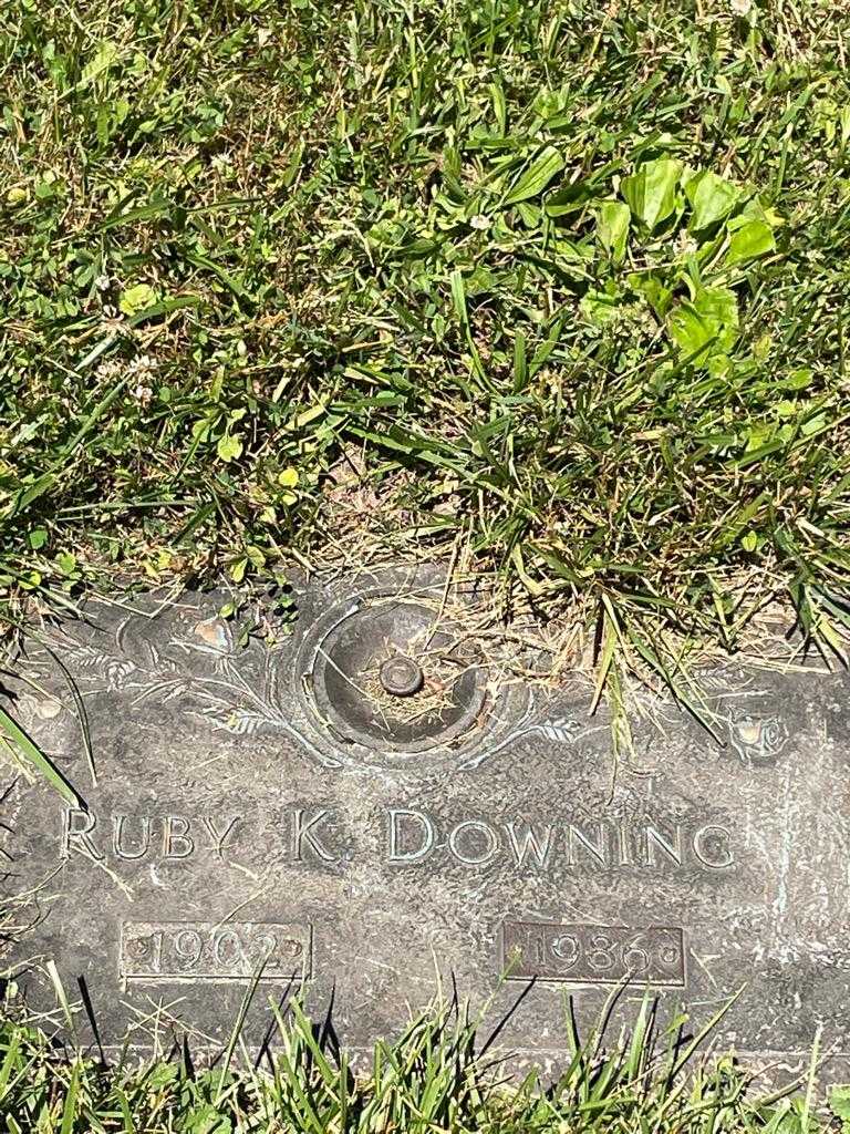 Ruby K. Downing's grave. Photo 1