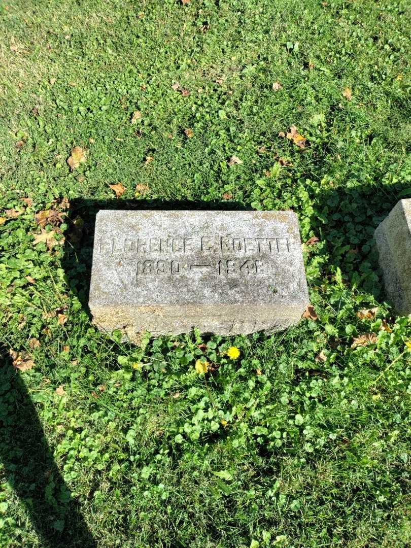 Florence C. Goettel's grave. Photo 2