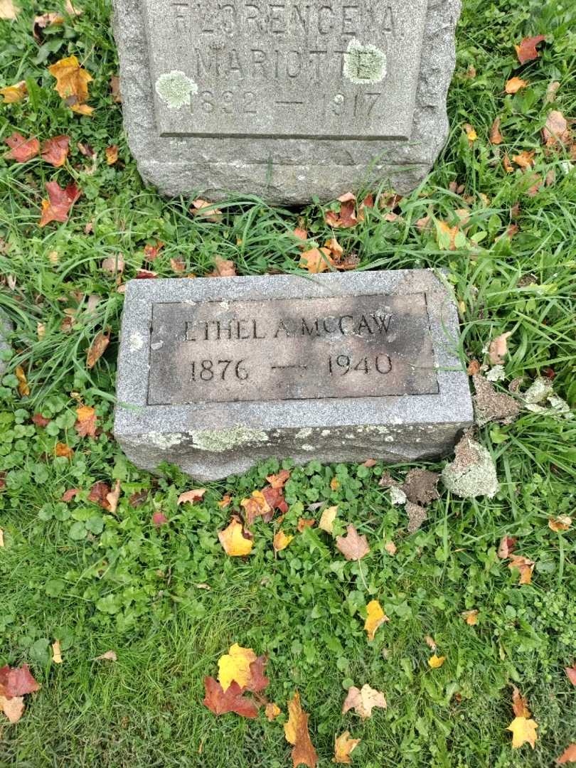 Ethel A. Mccaw's grave. Photo 2