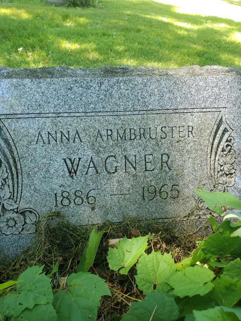 Anna Armbruster Wagner's grave. Photo 2