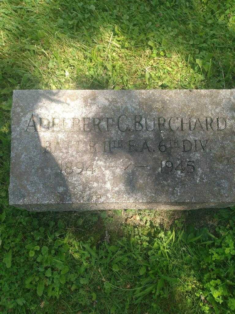 Adelbert C. Burchard's grave. Photo 3