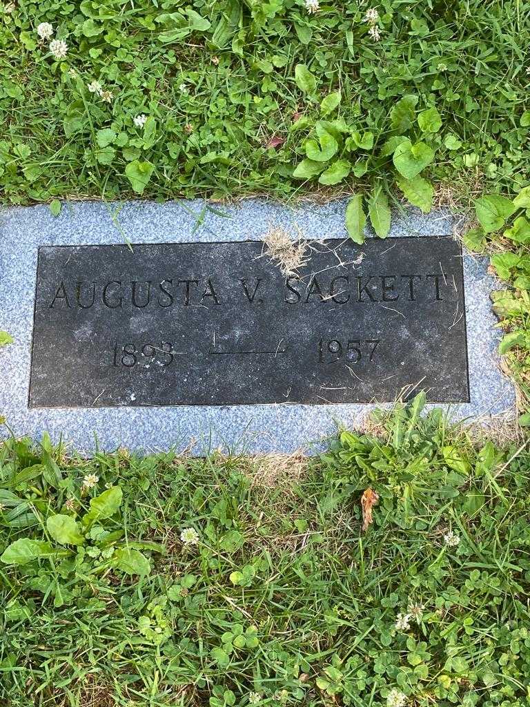 Augusta V. Sackett's grave. Photo 3