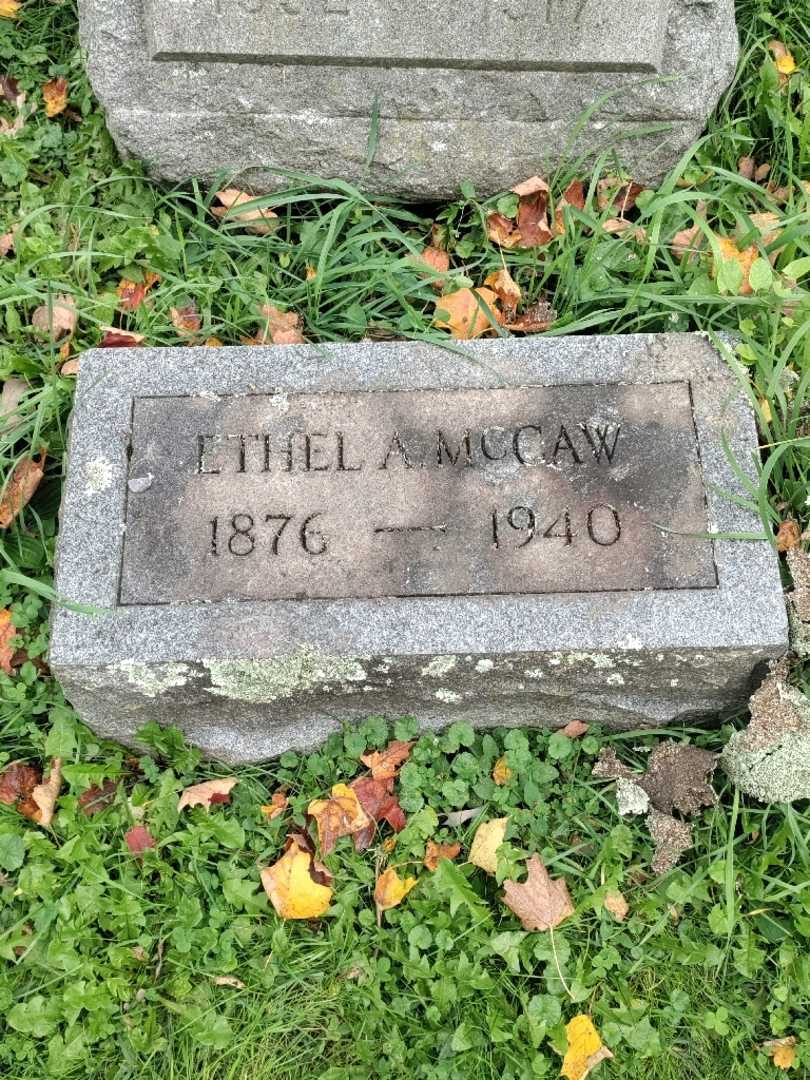 Ethel A. Mccaw's grave. Photo 3