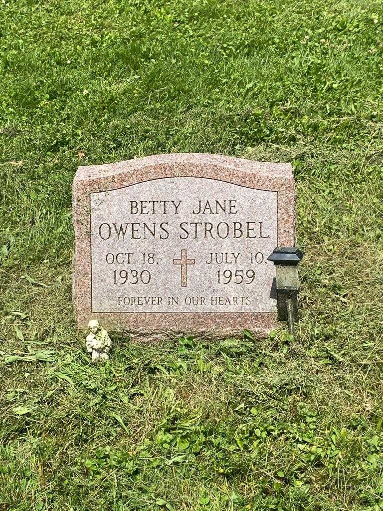 Betty Jane Owens Strobel's grave. Photo 3
